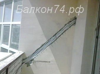штробление стен на балконе штробление стен на балконе